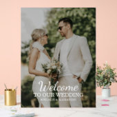 Moderne Willkommensfoto-Hochzeit Acrylschild (Hochzeit)