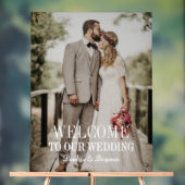 Moderne Willkommensfoto-Hochzeit Acrylschild (Neutral)