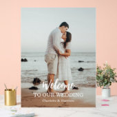 Moderne Willkommensfoto Hochzeit Acrylschild (Hochzeit)