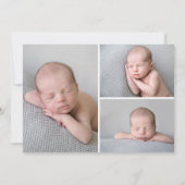 Moderne Willkommensschrift Foto Geburtserklärung Ankündigung (Rückseite)