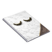 Moderne Wimper-modische weiße kupferne Notizblock (Rechte Seite)