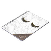 Moderne Wimper-modische weiße kupferne Notizblock (Linke Seite)