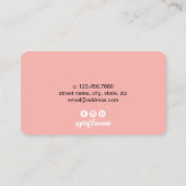 Moderne Wimpernverlängerungen aus weißem Marmor Ro Visitenkarte (Rückseite)