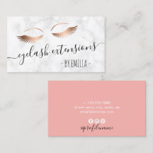 Moderne Wimpernverlängerungen aus weißem Marmor Ro