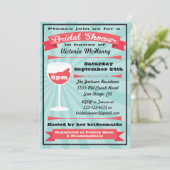 Moderne Wine Brautparty Party Einladungen (Stehend Vorderseite)