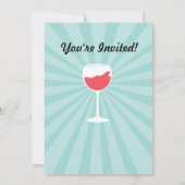 Moderne Wine Brautparty Party Einladungen (Rückseite)
