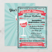 Moderne Wine Brautparty Party Einladungen (Vorne/Hinten)