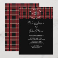 Moderne Wine Flannel Tartan Kariert Ring Logo Hoch