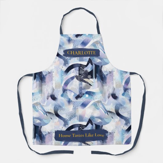 Moderne Winter Abstrakte Schürze mit Individuelle  (Vorderseite)