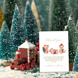 Moderne Winter-Baby-Party 'Es ist kalt draußen' Bä Dankeskarte