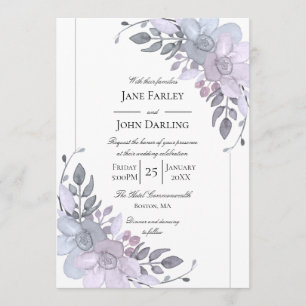 Moderne Winter-Blumeneinladung Einladung