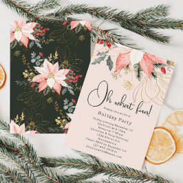 Moderne Winter-Blumenweihnachtszeit Oh, was Spaß P Einladung