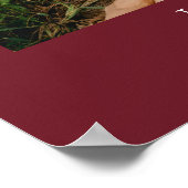 Moderne Winter Festive Burgundy Baby Dusche Herzli Poster (Ecke)