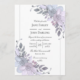 Moderne Winter Floral Einladung