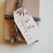 Moderne Winter florale schönste Ferien von und zu. Geschenkanhänger