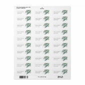 Moderne Winter Greenery-Rücksendeadressen-Aufklebe (Vorne)