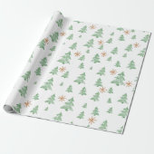Moderne Winter Kiefernstern Geschenkpapier (Ungerollt)