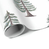 Moderne Winter Pine Green Tree Weihnachtsverpackun Geschenkpapier (Rolleneckpunkt)