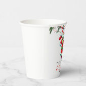 Moderne Winter Red Christmas Santa Baby Dusche Pappbecher (Rechts)