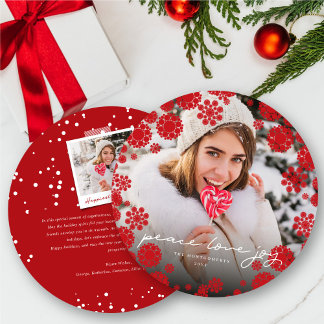 Moderne Winter-Schneeflocke-quadratische Feiertagskarte