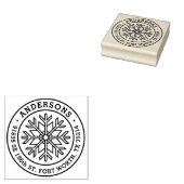 Moderne Winter-Schneeflocke Rücksendeadresse Gummistempel (Stempel)