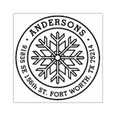 Moderne Winter-Schneeflocke Rücksendeadresse Gummistempel (Prägung)