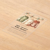 Moderne Winter Ugly Sweater Baby Dusche Acryleinladungen (Ablage )