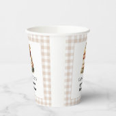 Moderne Winter Ugly Sweater Baby Dusche Pappbecher (Links)