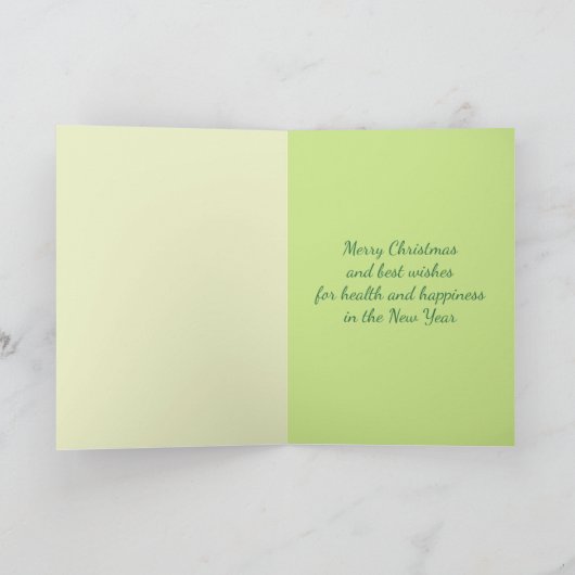 Moderne Winterbaume glücklich Feiertagskarte (Innenseite)