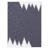 Moderne Winterbaumfeier mit sinkendem Schnee Tischdecke (Vorderseite)
