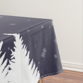 Moderne Winterbaumfeier mit sinkendem Schnee Tischdecke