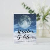 Moderne Winterfeier Postkarte (Stehend Vorderseite)