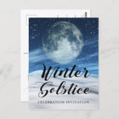 Moderne Winterfeier Postkarte (Vorne/Hinten)