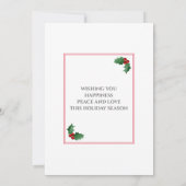 Moderne Winterfolien Frohe Weihnachten Foto Karte (Rückseite)