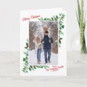 Moderne Winterfolien Frohe Weihnachten Foto Karte (Vorderseite)