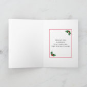 Moderne Winterfolien Frohe Weihnachten Foto Karte (Innenseite)