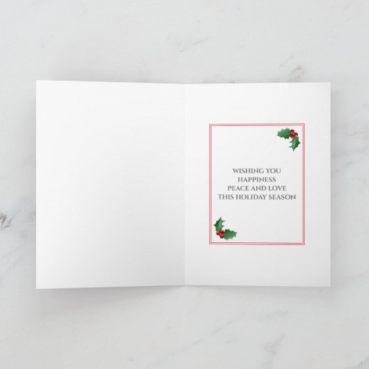 Moderne Winterfolien Frohe Weihnachten Foto Karte (Innenseite)