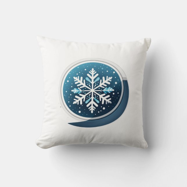 Moderne Winterfröste Kissen (Vorderseite)