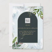 Moderne Wintergärten HochzeitGold Rett Date Einladung (Rückseite)