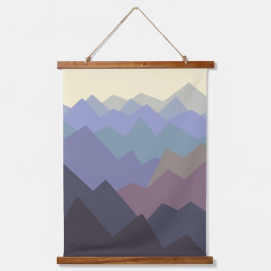 Moderne Wintergebirge Wandteppich Mit Holzrahmen (Vorderseite)