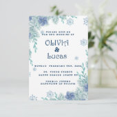 Moderne Winterhochzeiten RSVP Karte (Stehend Vorderseite)