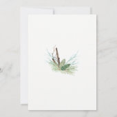 Moderne Winterholzzweige Feiertag Einladung (Rückseite)