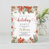 Moderne Winterholzzweige Weihnachten Einladung (Stehend Vorderseite)