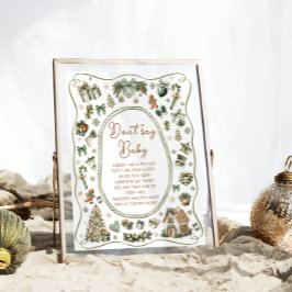 Moderne Winterkälte im Freien Sage kein Babyspiel Poster