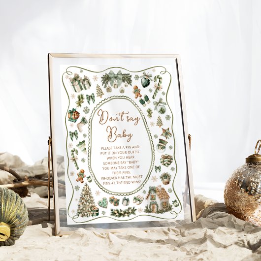 Moderne Winterkälte im Freien Sage kein Babyspiel Poster