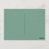 Moderne Winterkranz-Rahmen mit Grün Postkarte (Rückseite)