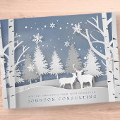 Moderne Winterlandschaft | Feierliche Grüße Postkarte