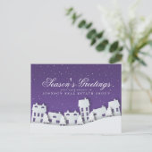 Moderne Winterlandschaft | Feiertagsgrüße Postkarte (Stehend Vorderseite)