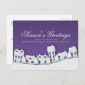 Moderne Winterlandschaft | Feiertagsgrüße Postkarte (Vorne/Hinten)