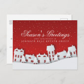 Moderne Winterlandschaft | Feiertagsgrüße Postkarte (Vorne/Hinten)